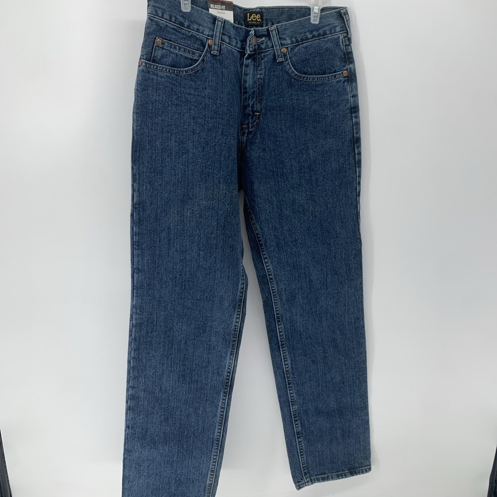 New Men's Lee Denim Jeans Newman Relaxed Fit Straight Leg Blue Size 30 x 32 - Picture 7 of 8